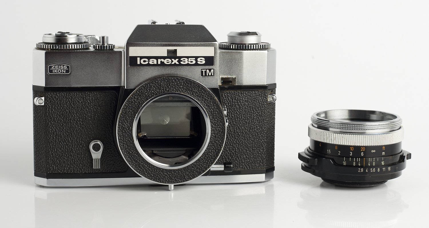 Appareil Photo Zeiss Ikon Icarex 35 S - Objectif Tessar 50mm F/2.8 - Argentique - Pièce Collection